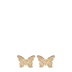 10K Gold Small Paisley Butterfly Stud Earrings