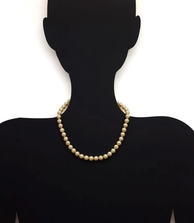 22K Yellow Gold Pearl Necklace