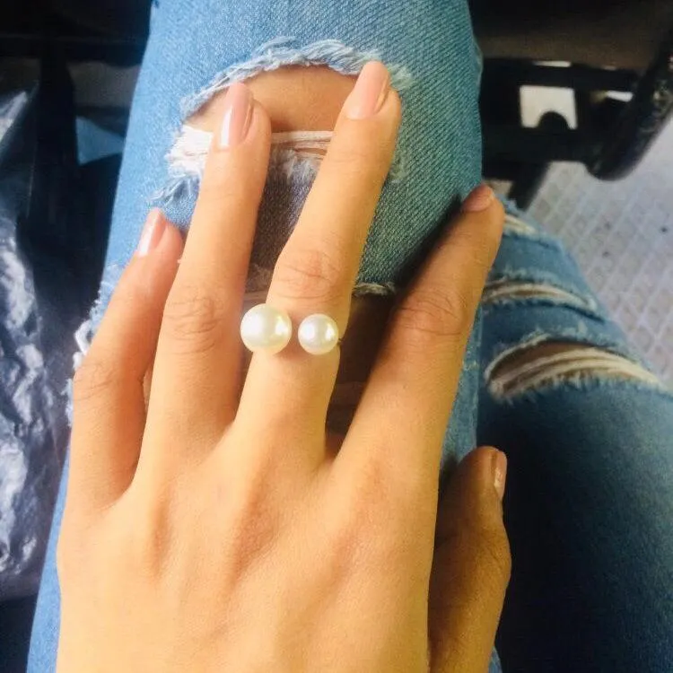 Arista Open Pearl Ring - LAST CHANCE