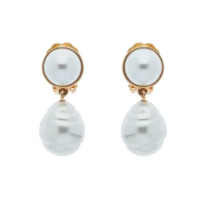 Baroque Pearl Clip Earrings