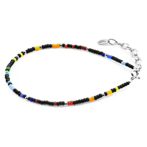 Black - Multicoloured Ellie Silver and Miyoko Glass Bracelet