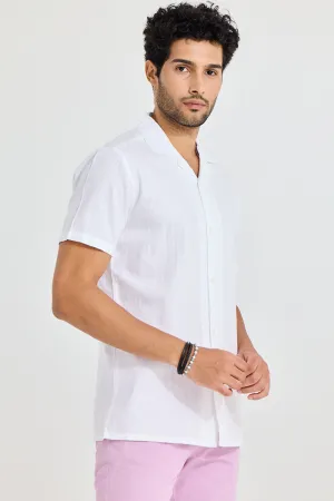 Braided Twisted Line White Shirt