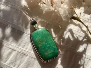 Chrysoprase Ansley Pendant - Long Rectangle