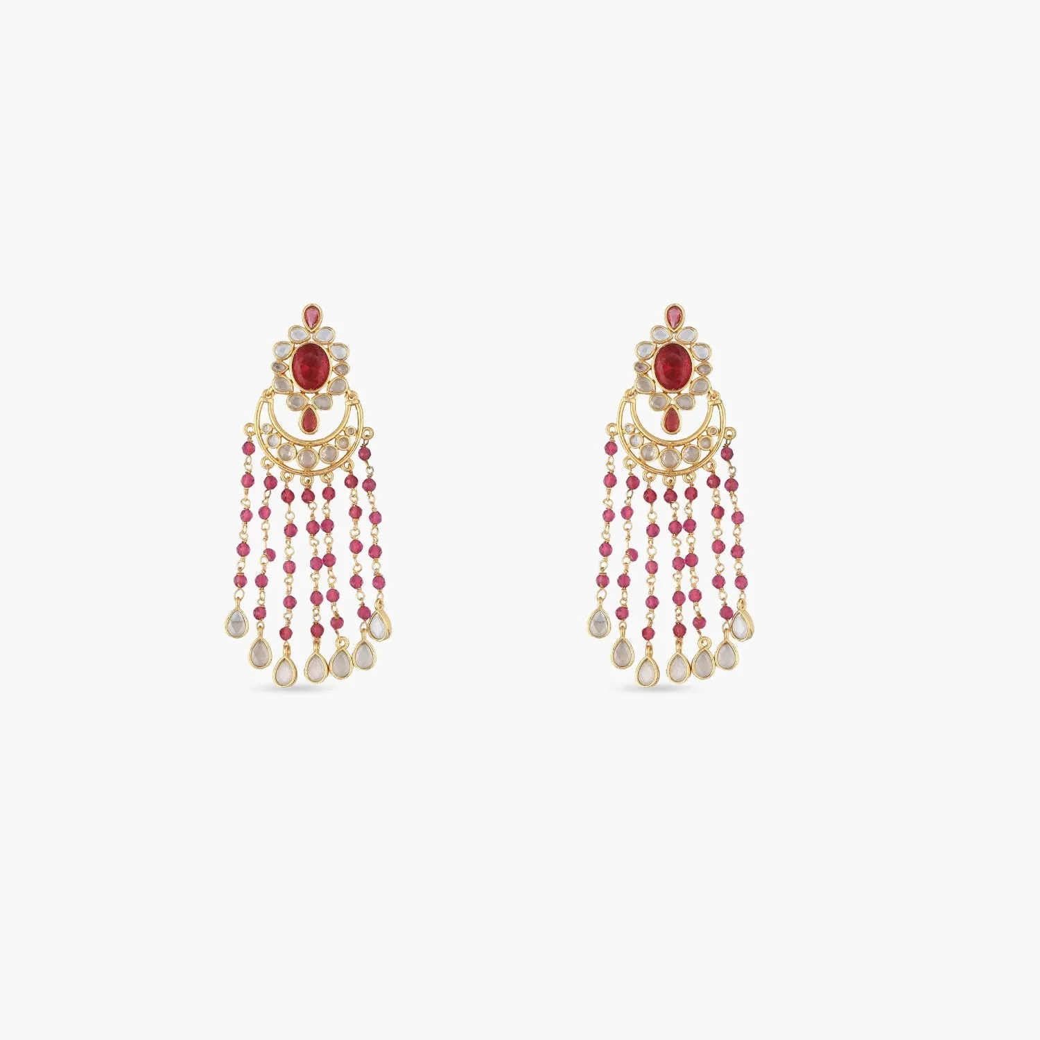 Classic Beads Chandbali Earrings