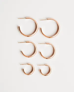 Classic Hoop Earrings - Hypoallergenic, Waterproof, Minimal