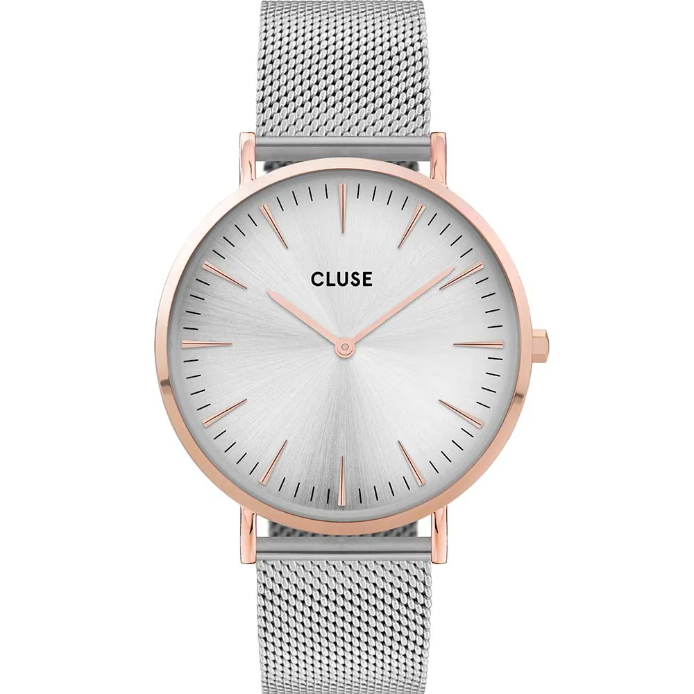 Cluse CW0101201006 Rose and Silver Tone Womens Mesh Band Watch