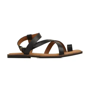 Cremona - Men's Black Calf Leather Sandal