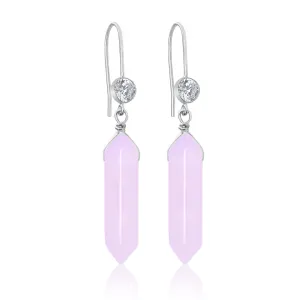 Gentle Heart Rose Quartz Earrings