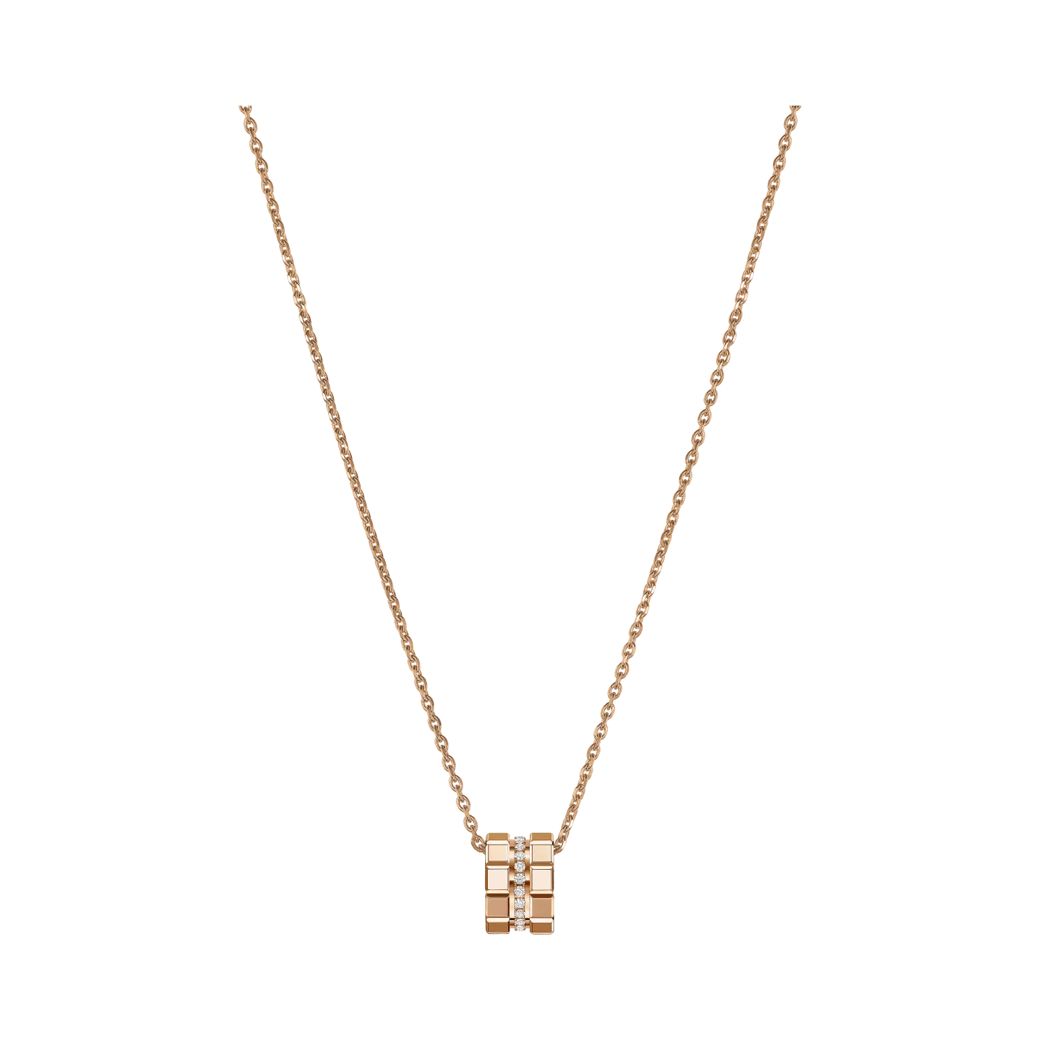 Ice Cube Rose Gold Necklace