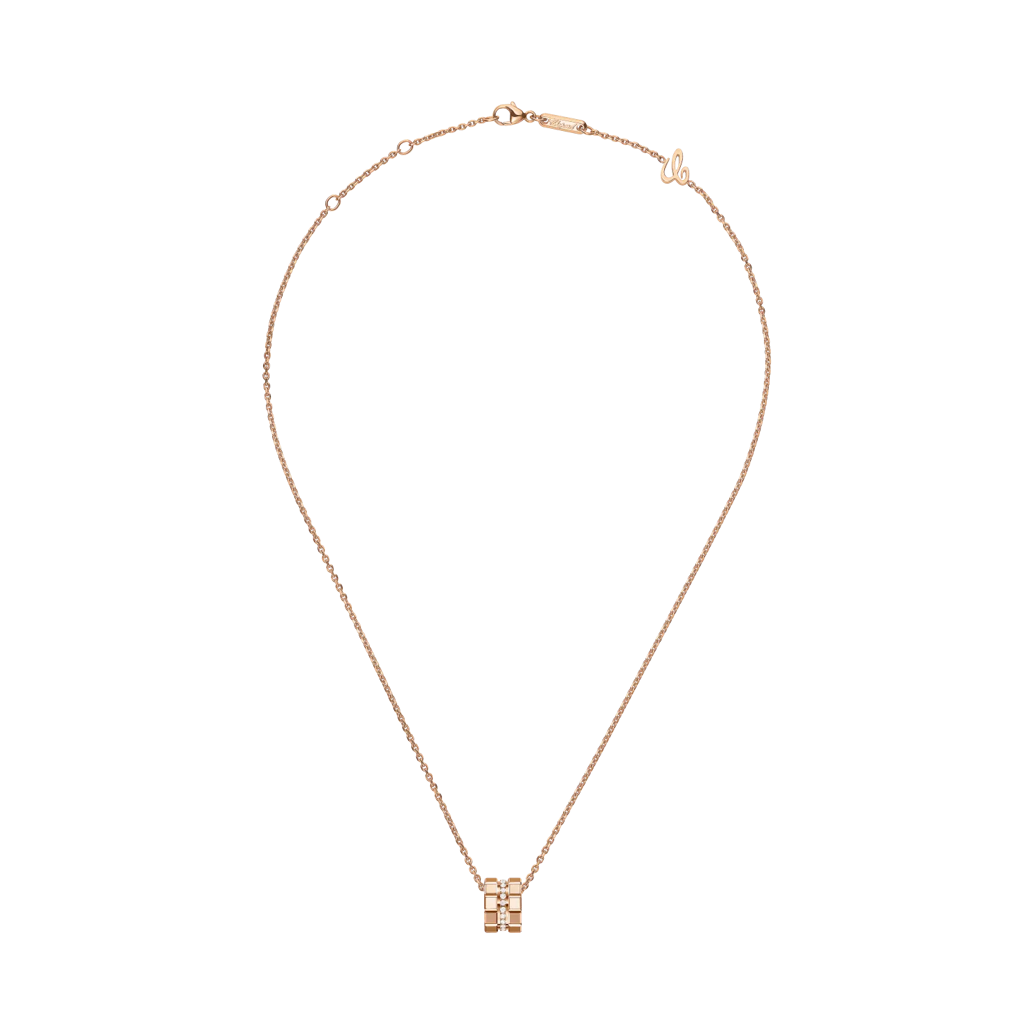 Ice Cube Rose Gold Necklace