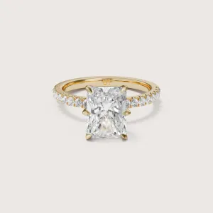 Icon Radiant Solitaire - 6 Claw - Diamond Band