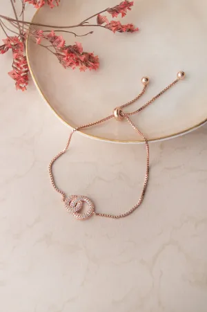 Infinite Love Rose Gold Plated Sterling Silver Bracelet