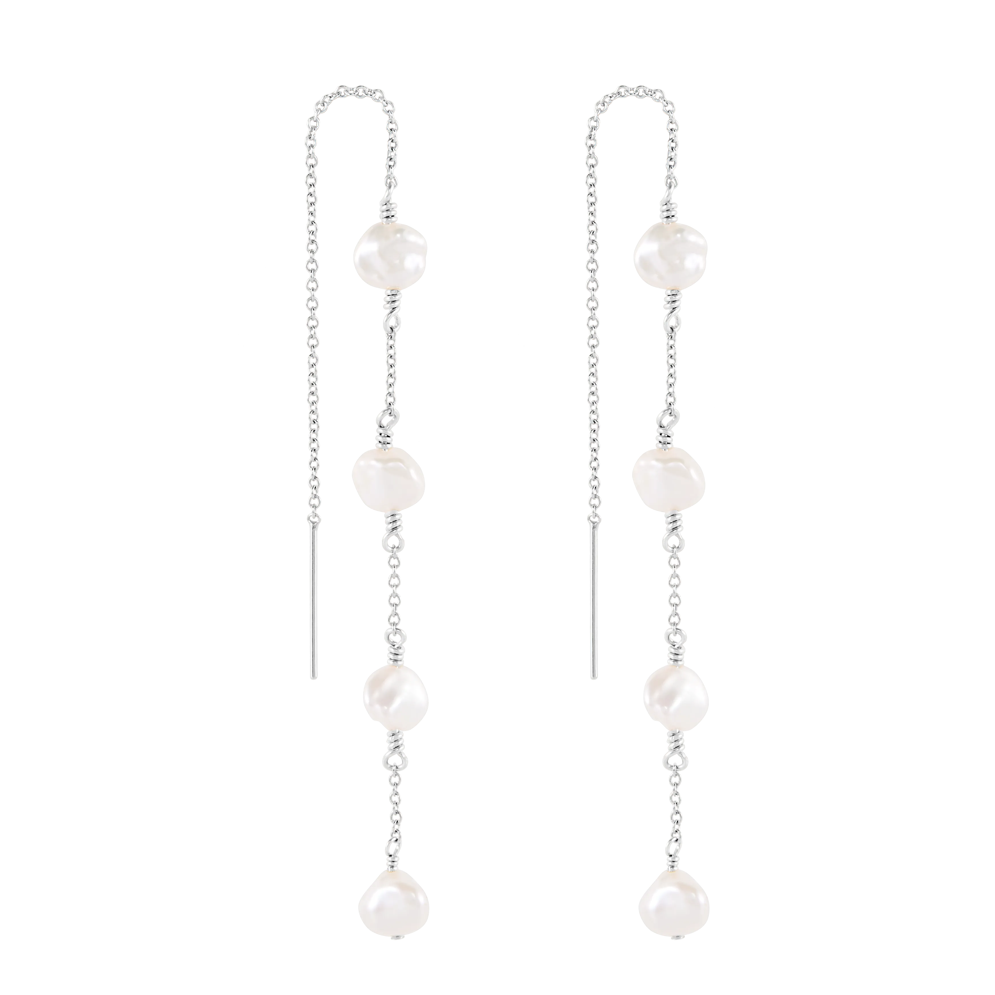 Silver Lucia Earrings - Elegant and Stylish