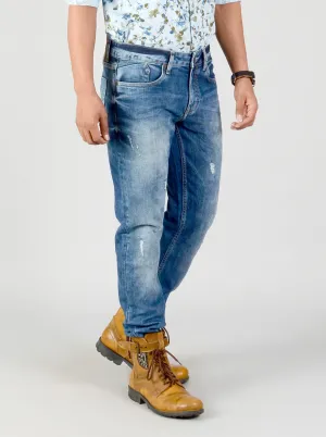 Marine Blue Washed Slim Fit Jeans | JadeBlue