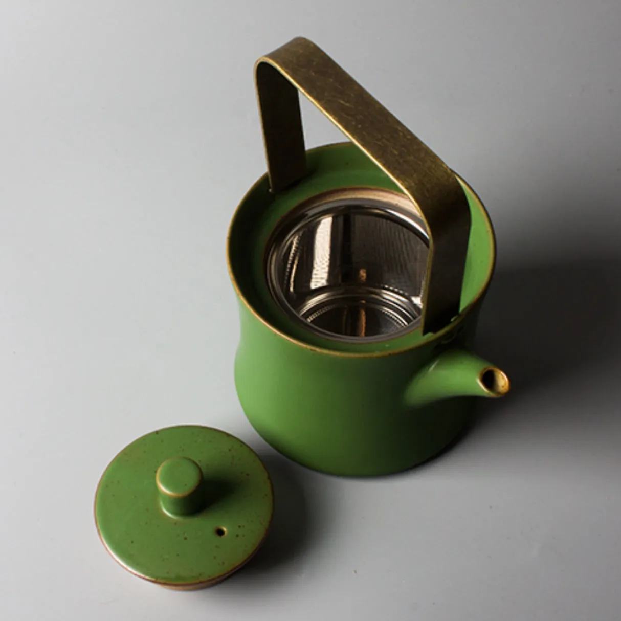 Mirai Modern Green Oriental Tea Pot