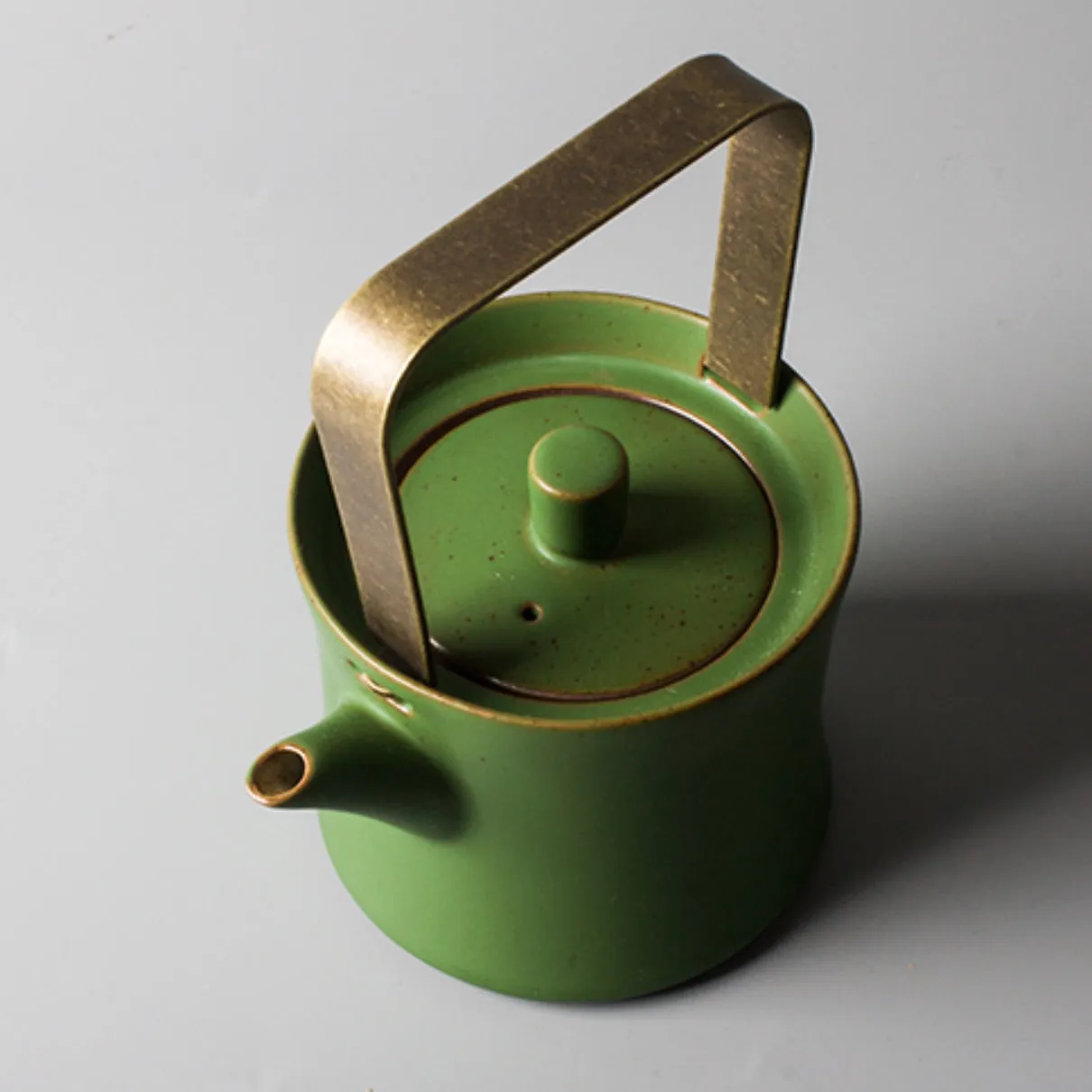 Mirai Modern Green Oriental Tea Pot