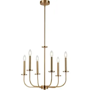 Open Box -  Luminosa 6-Light Antique Gold Chandelier