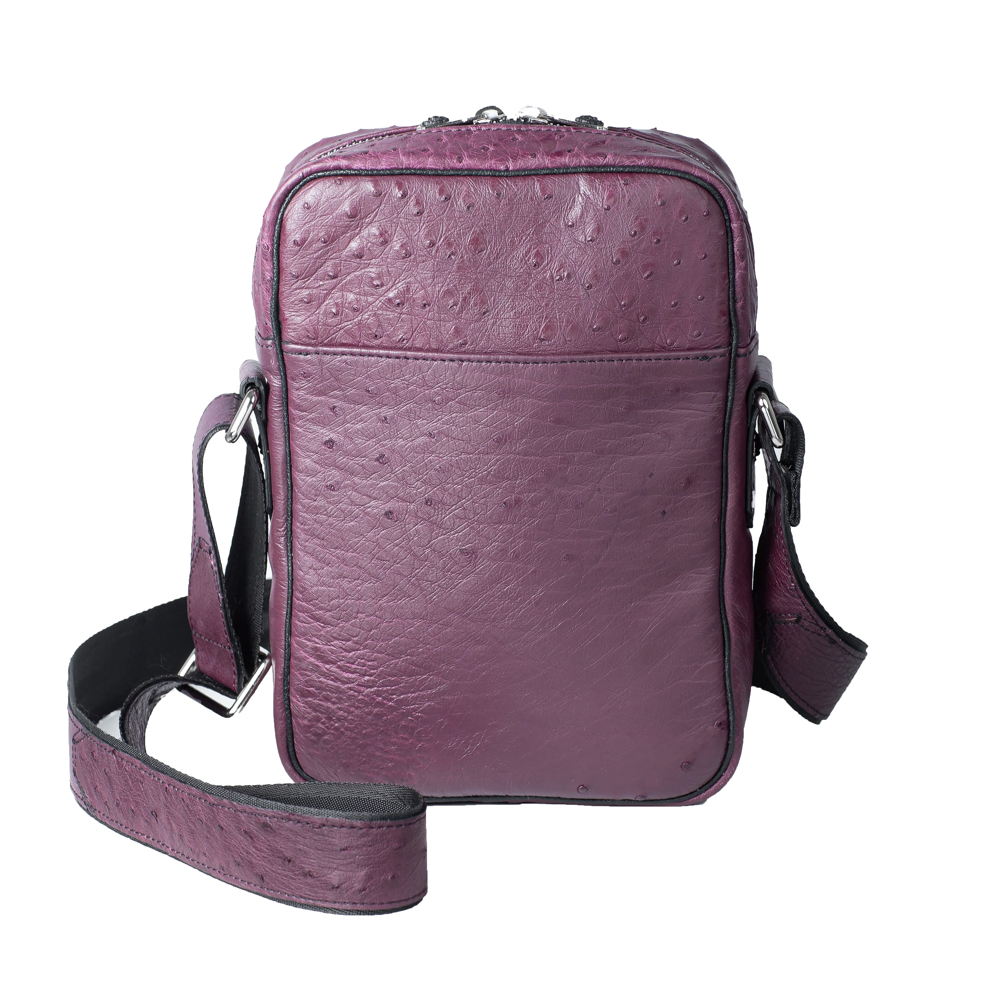 Ostrich Leather Crossbody Bag