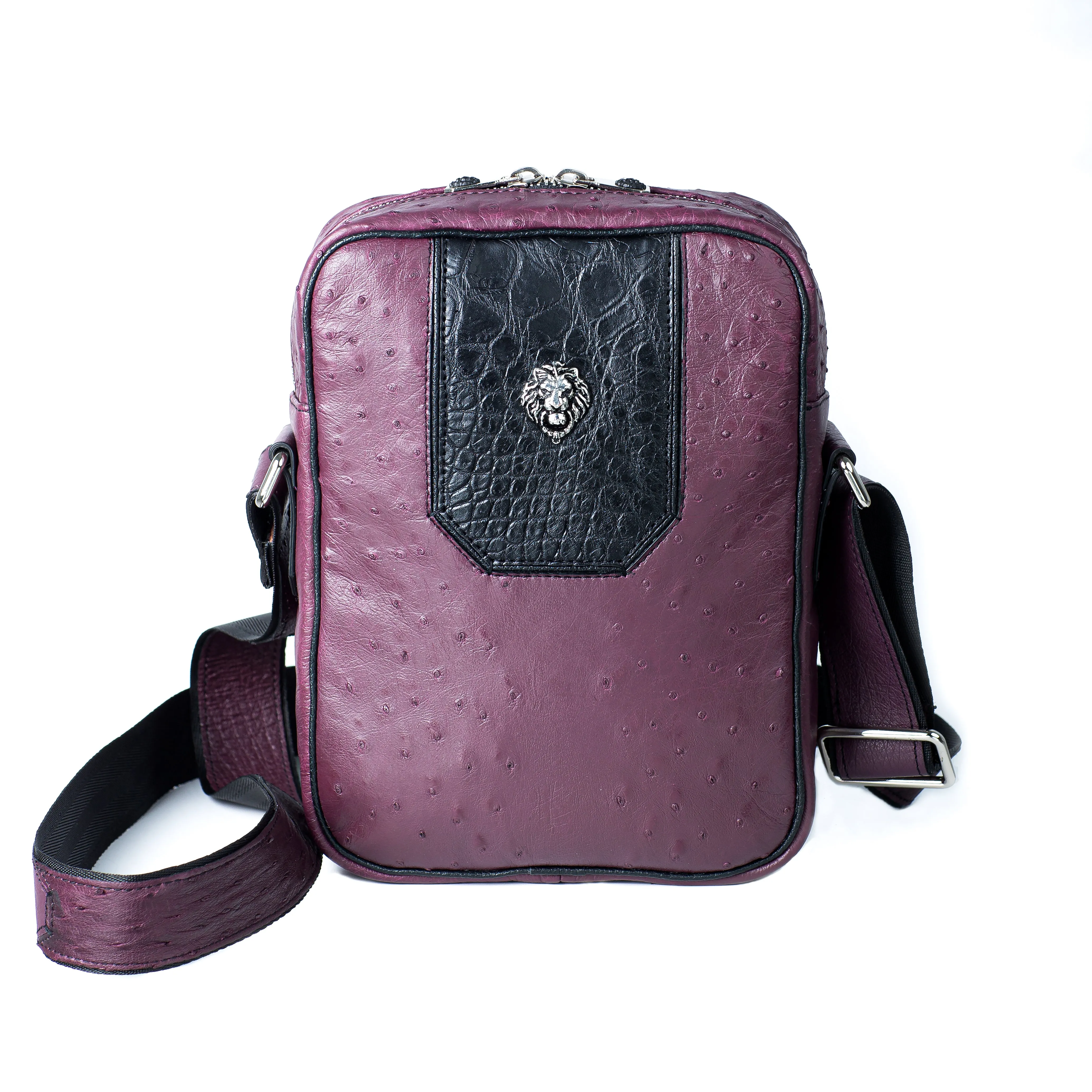 Ostrich Leather Crossbody Bag