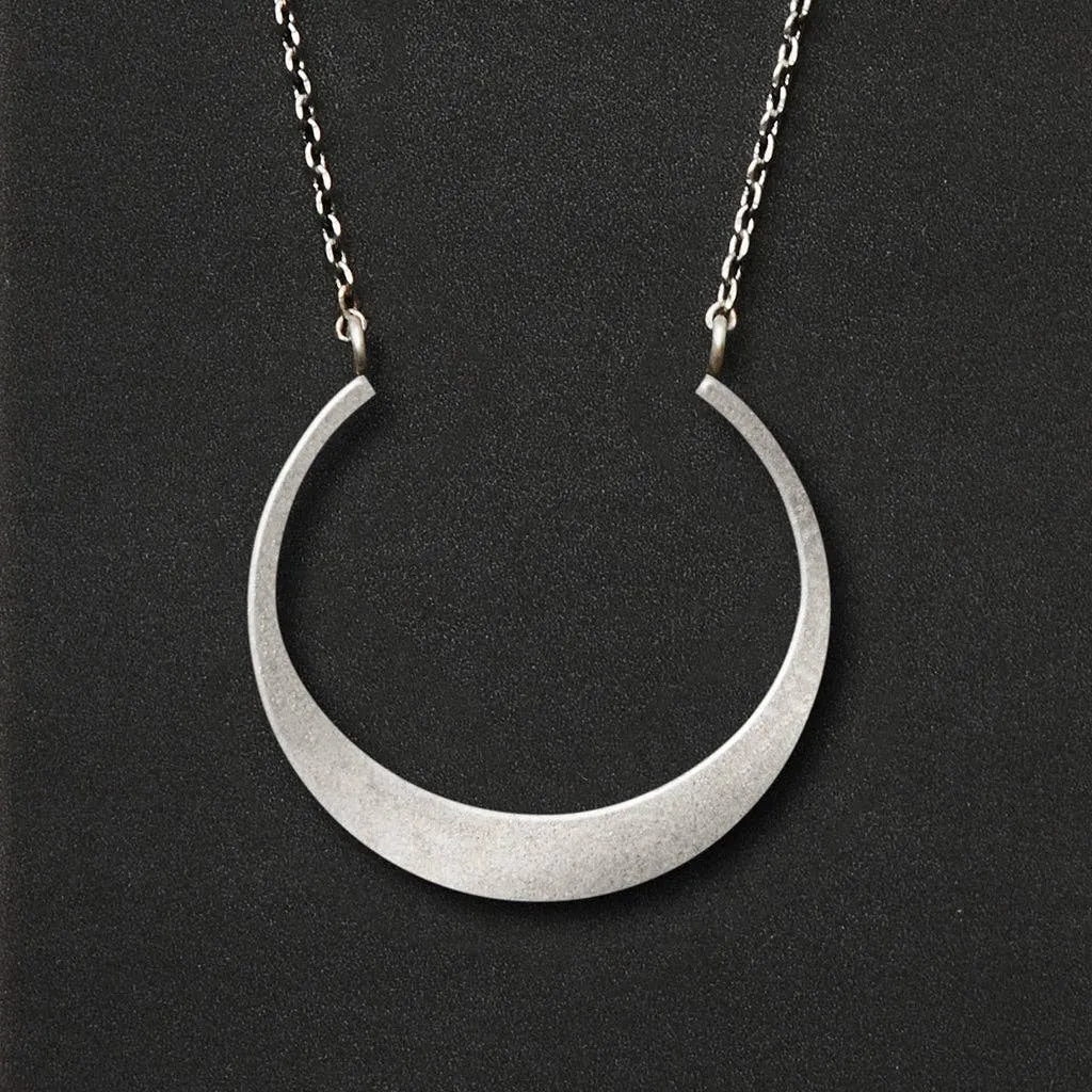 Refined Necklace Collection - Crescent / Silver