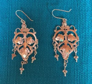 Silver Earrings- "Tres Hojas"