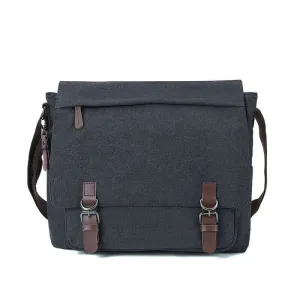 Stylish Canvas Shoulder and Crossbody Messenger Bag | Fits 15" Laptop