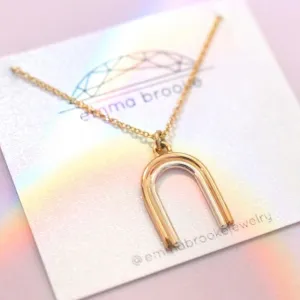 Tiny Arch Necklace Emma Brooke Jewelry