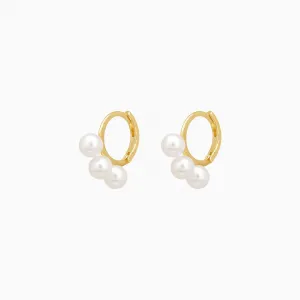 Triple Pearl Earrings