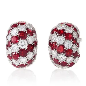 Van Cleef & Arpels Ruby and Diamond Earrings